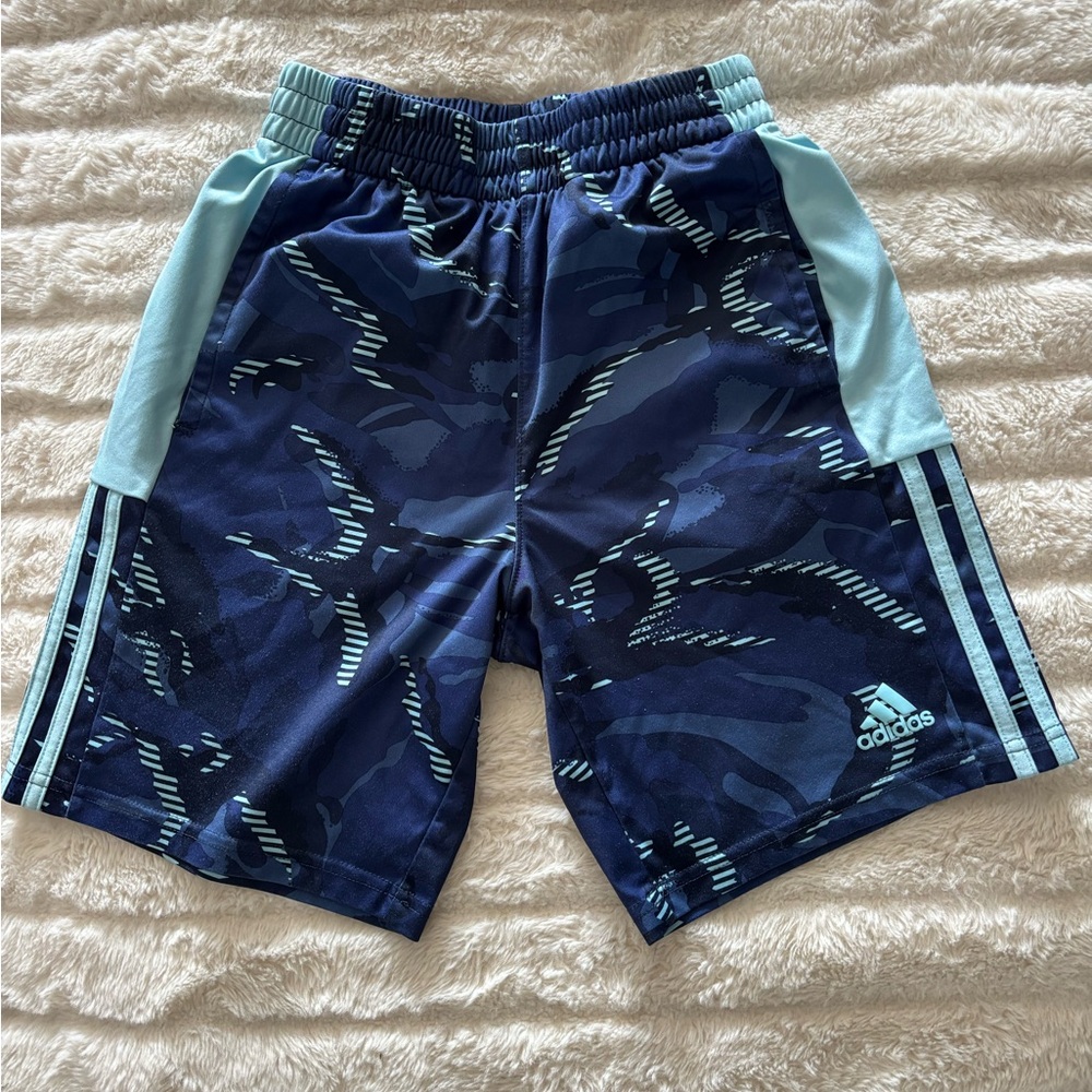 Adidas Kids' Blue Camo Shorts